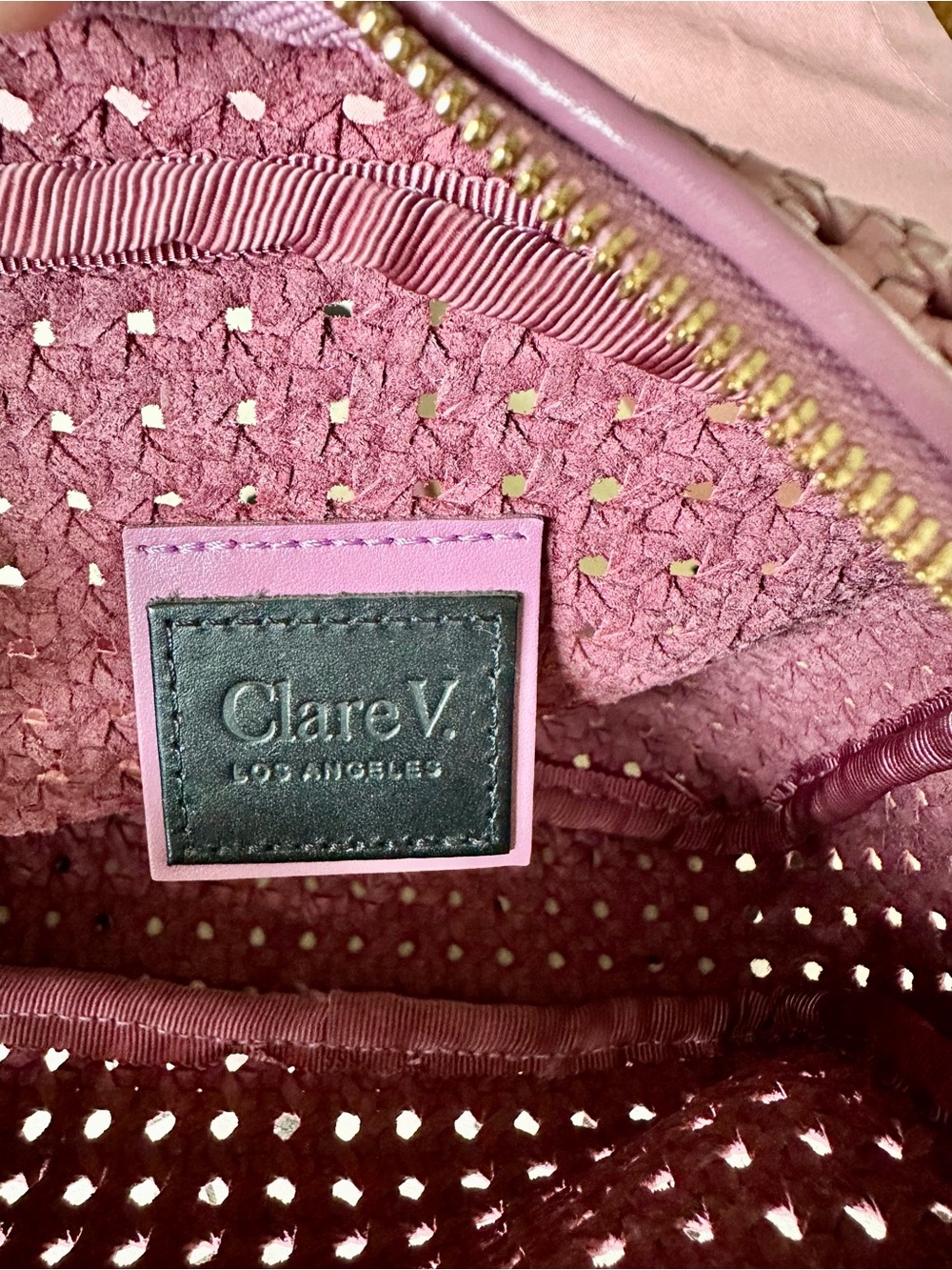 Clare V. Midi Sac in Wild Thistle (orchid) Rattan - Like New - Picture 12 of 13